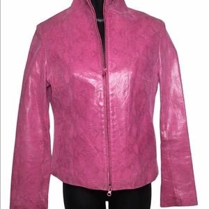 Pink Leather Express Jacket